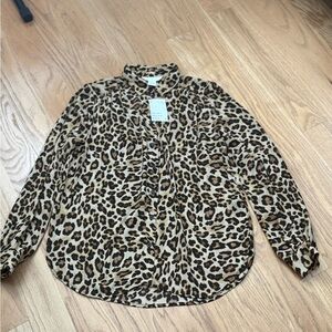 H&M Leopard Print Blouse, Silky Feel, NWT, Size 4, Sexy!!!